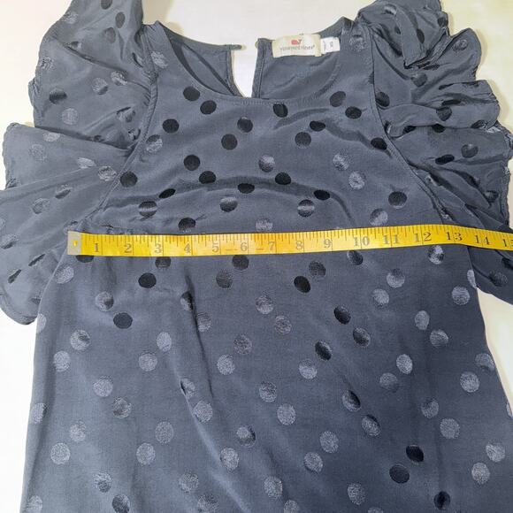 Vineyard Vines Women XS Top Polka Dot Jaqaurd Dark Romantic Preppy Dainty - Picture 3 of 5